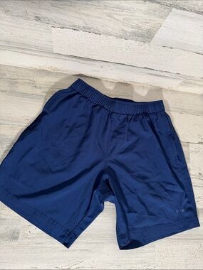 Barbell Apparel Men's Blue Gym Shorts Drawstring Pockets Size M